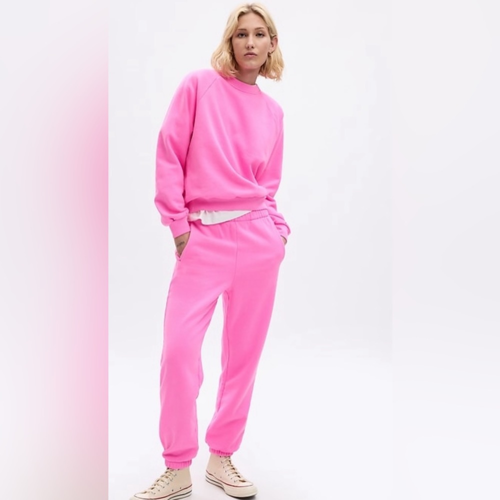 Gap Vintage Soft Sweat Set Neon Pink size XL